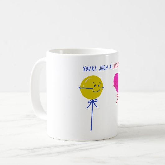 Mug Modern Valentines Day Typography (Devant gauche)