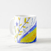 Mug Modern Watercolor Blue and Yellow Bird Art (Devant gauche)