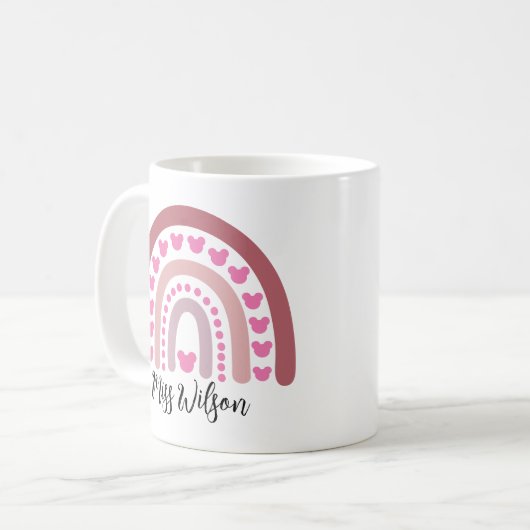 Mug Modern watercolor rainbow teacher (Devant gauche)