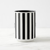Mug Modern White Black Stripe Custom Image (Centre)