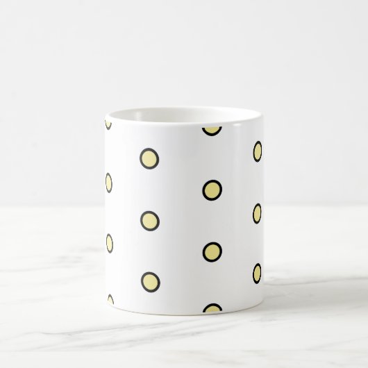Mug Modern Yellow Circle Dot Pattern Geometric (Centre)
