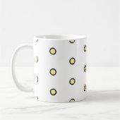 Mug Modern Yellow Circle Dot Pattern Geometric (Gauche)