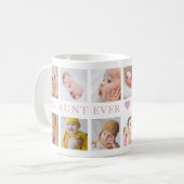 Mug Moderne 12 Photo Collage Rose Meilleure Tante Jama (Devant gauche)