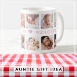 Mug Moderne 12 Photo Collage Rose Meilleure Tante Jama<br><div class="desc">Meilleure tasse de café de tante personnalisée avec 12 photos. Un cadeau parfait pour votre tante préférée pour noël,  anniversaire,  jour de la mère.</div>