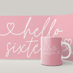 Mug Moderne 16e anniversaire simple élégant script élé<br><div class="desc">Moderne 16ème anniversaire simple élégant script et géométrique invitation de seizième anniversaire. Motif de arrière géométrique moderne. Partie d'une collection. La couleur peut être changée.</div>