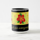 Mug moderne à fleurs rouges (Centre)