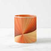Mug Moderne Abstrait Graphique Fractal Orange Rouge Va (Centre)