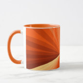 Mug Moderne Abstrait Graphique Fractal Orange Rouge Va (Gauche)