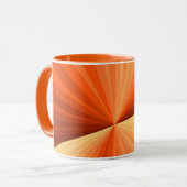 Mug Moderne Abstrait Graphique Fractal Orange Rouge Va (Devant gauche)