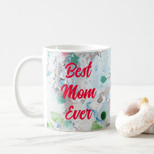 Mug Moderne Abstrait Modèle Best Mom Ever Typographie