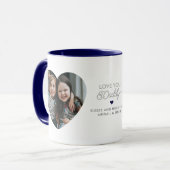 Mug Moderne "Aimez-vous papa/papa" 2 Photos en forme d (Devant gauche)