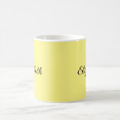 Mug Moderne Ajouter Votre Nom De Script Jaune Clair (Centre)