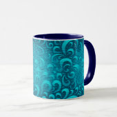 Mug Moderne Aqua Blue tendance (Devant droit)