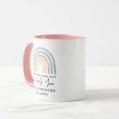Mug Moderne aquarelle arc-en-ciel professeur merci cad (Devant gauche)