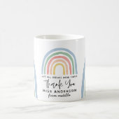 Mug Moderne aquarelle arc-en-ciel professeur merci cad (Centre)