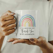 Mug Moderne aquarelle arc-en-ciel professeur merci cad