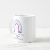 Mug Moderne aquarelle arc-en-ciel professeur merci cad (Devant gauche)