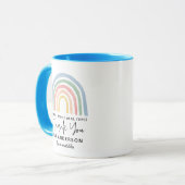 Mug Moderne aquarelle arc-en-ciel professeur merci cad (Devant gauche)