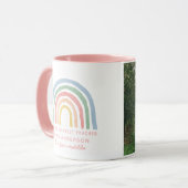 Mug Moderne aquarelle arc-en-ciel professeur merci cad (Devant gauche)