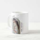 Mug Moderne Attente plus Joy Photo bébé Noël (Devant gauche)