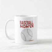 Mug Moderne Baseball Maman Joueur de typographie simpl (Gauche)
