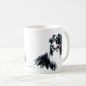 Mug moderne berger australien noir (Devant droit)