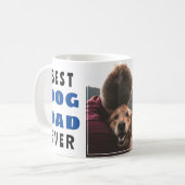 Mug Moderne Best Chien Papa Doggie Nom 2 Photo Collage (Devant gauche)