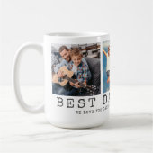 Mug Moderne BEST DADDY EVER 3 Photos Personnalisées (Gauche)