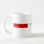 Mug Moderne Blanc Rouge Simple Consultant (Gauche)