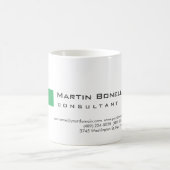 Mug Moderne Blanc Vert Simple Consultant (Centre)