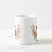 Mug Moderne Boho Pampas Grass Glam Fx Pailleté Monogra (Centre)