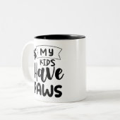 Mug moderne branché Mes enfants ont des pattes pou (Devant gauche)