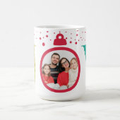 Mug Moderne brillant "Joy" Ornement Rouge | Photo de v (Centre)