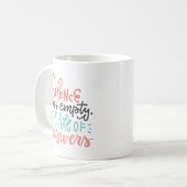 Mug Moderne Calme Joli Corail Rose Doux Turquoise Noir (Devant gauche)