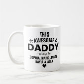 Mug Moderne Ce merveilleux papa papa papa appartient a (Gauche)