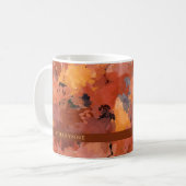 Mug Moderne chic Abstrait en terre cuite rouille Brown (Devant gauche)