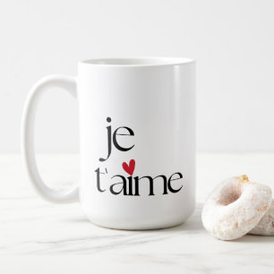 Mug Moderne Chic Français Je T'aime Je t'aime