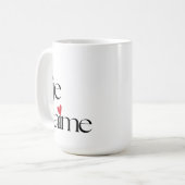 Mug Moderne Chic Français Je T'aime Je t'aime (Devant gauche)