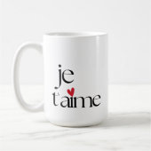 Mug Moderne Chic Français Je T'aime Je t'aime (Gauche)