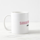 Mug Moderne Chic rose, blanc et noir (Gauche)