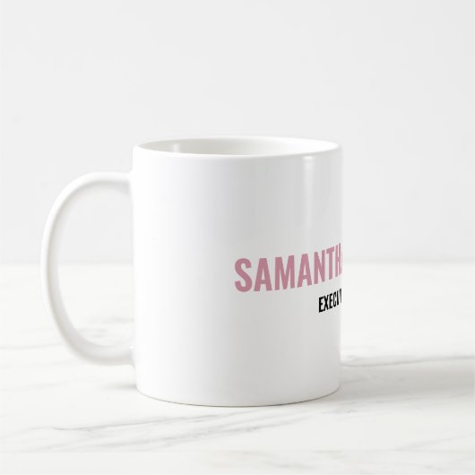 Mug Moderne Chic rose, blanc et noir (Gauche)