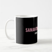 Mug Moderne Chic rose, blanc et noir (Gauche)