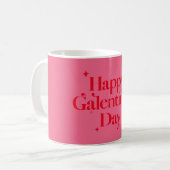 Mug Moderne Chic rose rouge étincelle Joyeux jour des (Devant gauche)