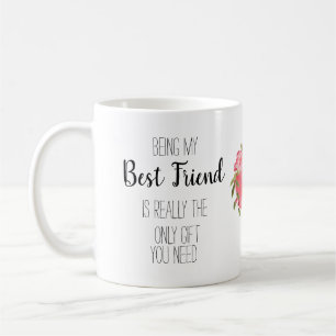 Mug Moderne, coeur floral meilleur ami banter drôle
