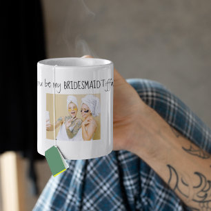 Mug Moderne Collage de 3 Photos Veux-tu être ma demois