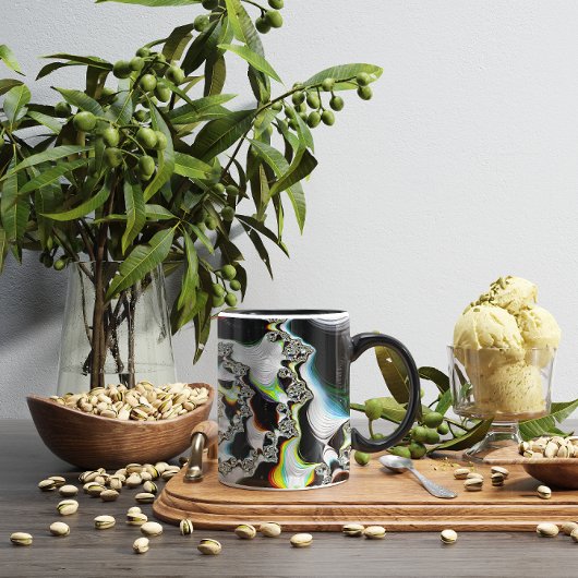 Mug Moderne coloré psychédélique spirale fractale