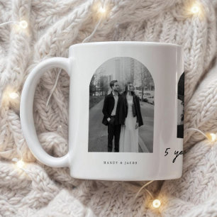 Mug Moderne Couple de Mariage 5 Ans de Mariage 3-Photo
