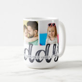 Mug Moderne Cute DADDY 3 Photo personnalisée (Devant droit)