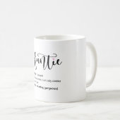 Mug Moderne Cute Funtie Définition Tante (Devant droit)