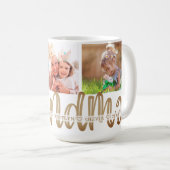 Mug Moderne Cute GRANDMA 3 Photo Or personnalisé (Devant droit)